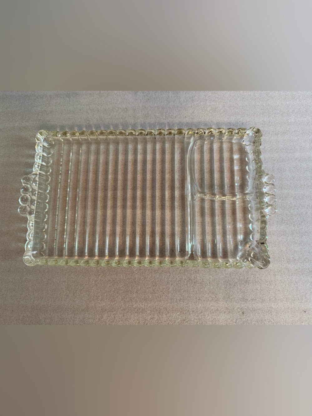 Vintage Hazel Atlas Sip & Snack Glass Tray